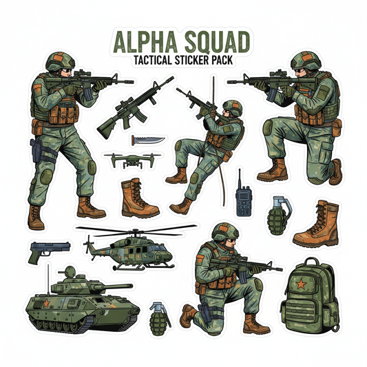 Combat Soldier sticker pack