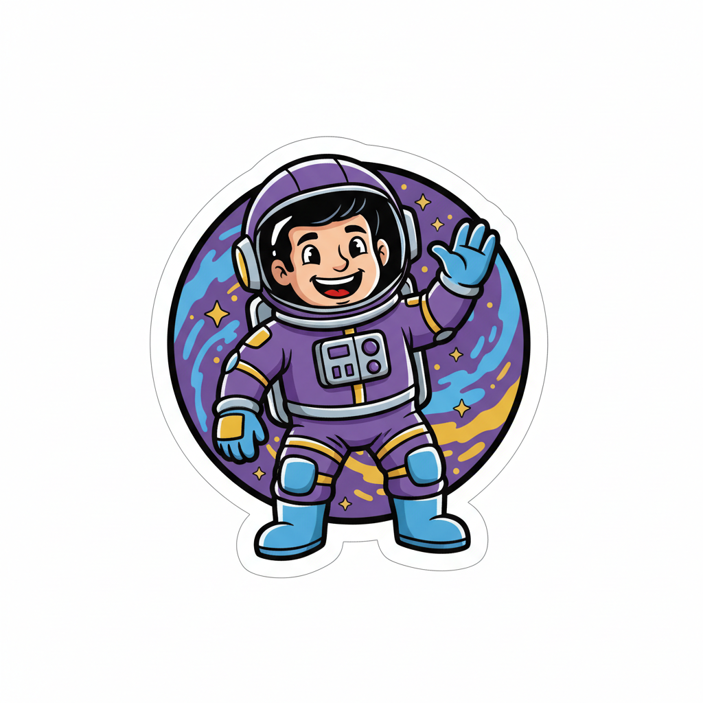 Astronaut sticker