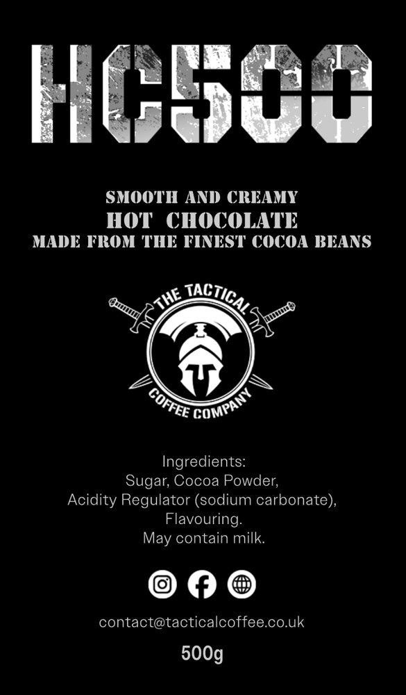HC500 Hot Chocolate label