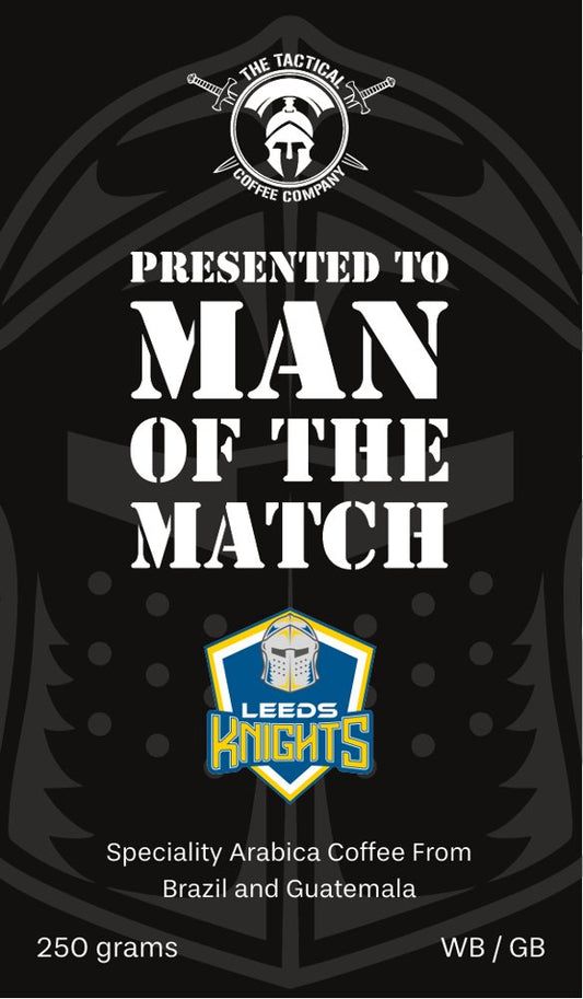 Man of the Match Leeds Knights label